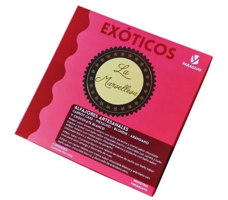 ALFAJOR LA MARSELLESA EXOTICOS CAJA 4UN 290GR