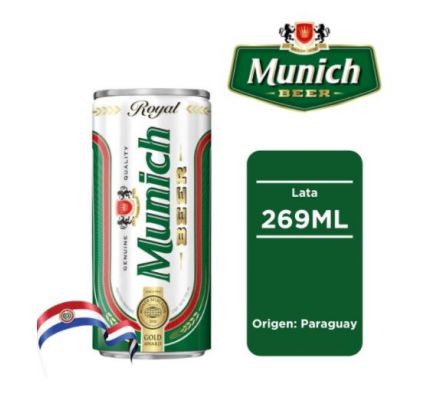 CERVEZA MUNICH ROYAL LATA 269 CC X UN.