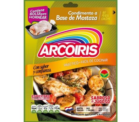 CONDIMENTO P/POLLO A LA MOSTAZA 25GR ARCOIRIS