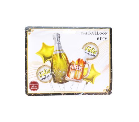 SET D/GLOBOS D/PAPEL ALUMINIO SIDRA REF 25