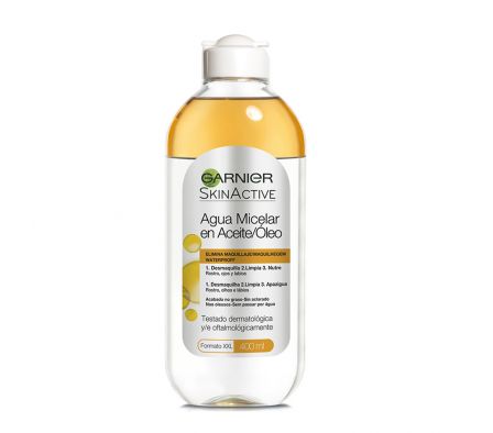 AGUA MICELAR GARNIER ACEITE OLEO DESMAQUI 400ML