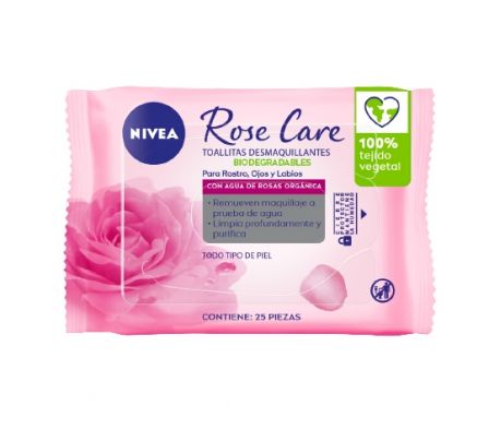 TOALLITAS DESMAQUILLANTES NIVEA ROSE CARE BIODEGRA