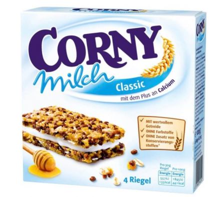 BARRA DE CEREAL CORNY MILK SANDWICH CLASICO 30GR