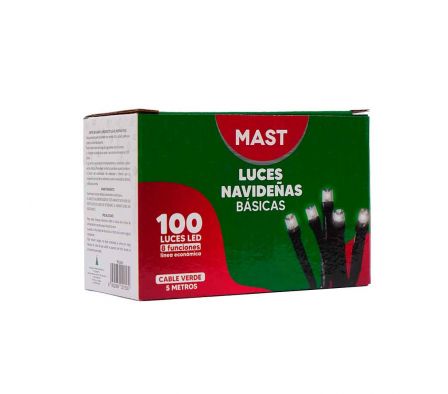 LUZ NAVIDEÑA LED 100 L BLANCO FRIO 5 MTS 