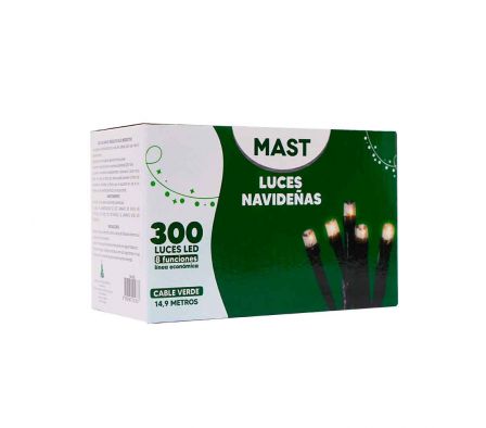 LUZ NAVIDEÑA 300L LED 14,9MTS CALIDO S/CONECT REF