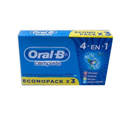 CREMA DENTAL ORAL -B PACK COMPLETE 80 GR. X 3