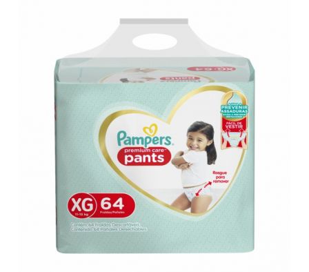 PAÑAL PAMPERS PREMIUM CARE PANTS XGDE 64 UN
