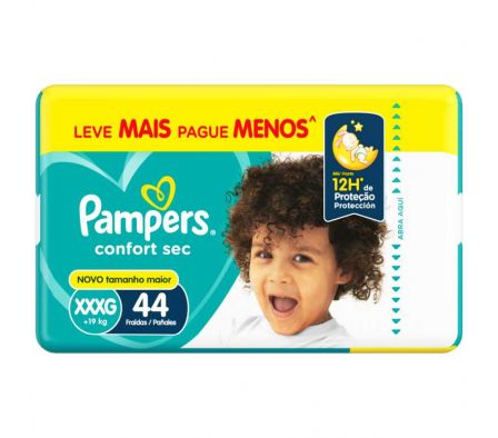 PAÑAL PAMPERS CONFORT SEC XXXG 44UNI