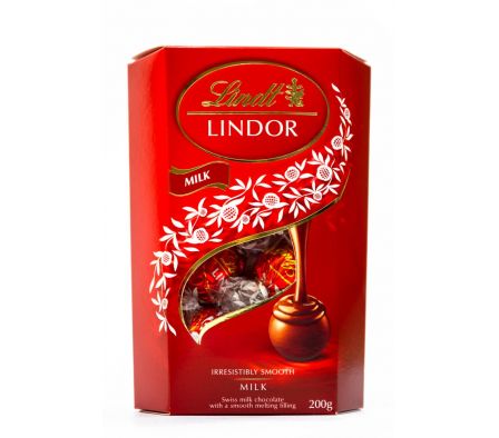 LINDT LINDOR BOMBONES DE CHOCOLATE CON LECHE 200GR