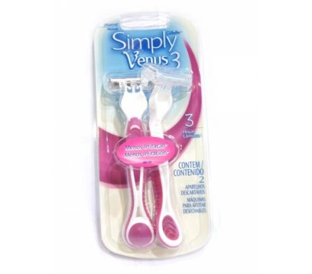MAQUINA DE AFEITAR GILLETTE VENUS 3 SIMPLY 2PZS