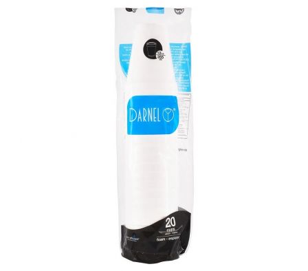 VASOS TERMICOS DARNEL BLANCO 354 ML X 20 UNDS 