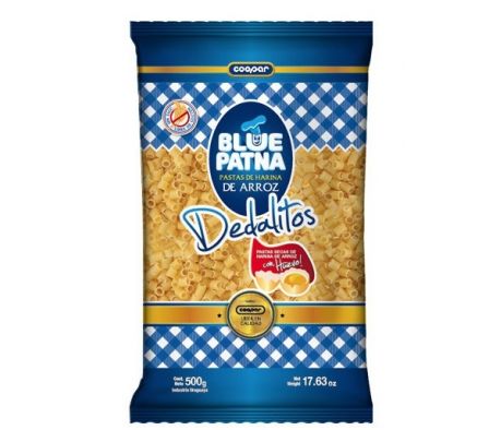 FIDEO DE ARROZ BLUE PATNA DEDALITOS 500GR