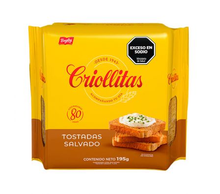 TOSTADA CRIOLLITAS SALVADO 195G