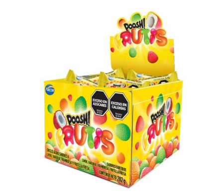 CHICLE POOSH FRUTIS 202G