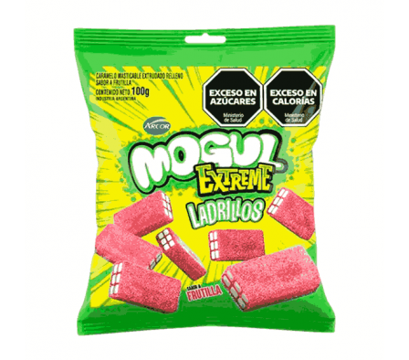 GOMITAS MOGUL LADRILLOS FRUTILLA 100GR