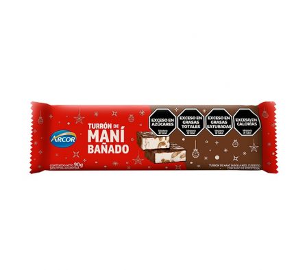 TURRON ARCOR MANI MIEL Y CHOCOLATE 90GR
