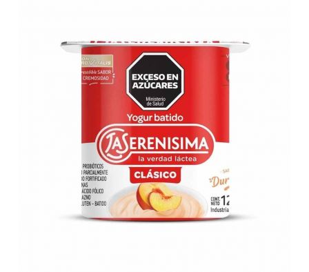 YOGUR LA SERENISIMA CLÁSICO BATIDO DURAZNO 120GR