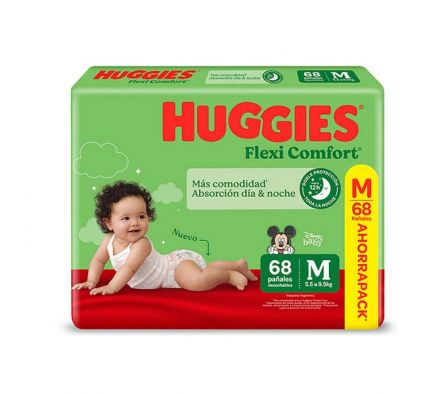 PAÑAL HUGGIES FLEXI COMFORT M 68UN
