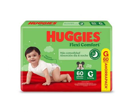PAÑAL HUGGIES FLEX COMFORT G PACK X60UN 