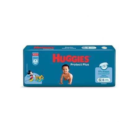 PAÑAL HUGGIES PROTEC G POR 8 UNIDAD