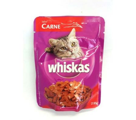 ALIM.P/GATO WHISKAS ADULTOSACHET CARNE 85 GRS
