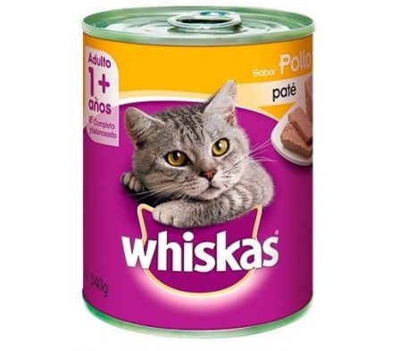 ALIM.P/GATO WHISKAS ADULTO POLLO LATA  X340GR
