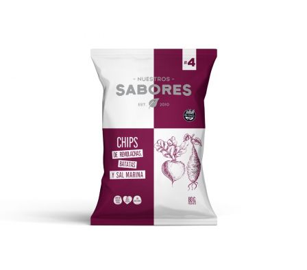CHIPS NUESTROS SABORES REMOLACHA/BATATA 80GR