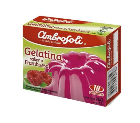 AMBROSOLI GELATINA  FRAMBUESA 160 GR 