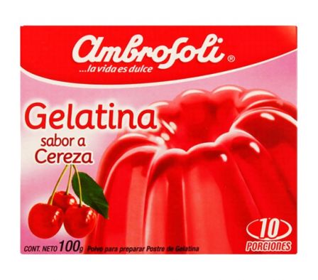 AMBROSOLI GELATINA CEREZA 160GR*20