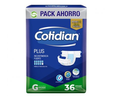 PAÑAL ADULTO COTIDIAN PLUS MEDIANO 36UN