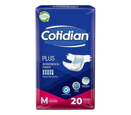 PAÑAL ADULTO COTIDIAN TANGA MEDIANO 20UN
