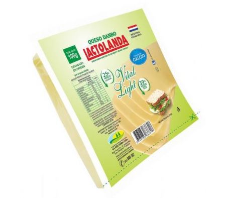 QUESO LACTOLANDA DANBO VITAL LIGHT FETEADO 100GR.