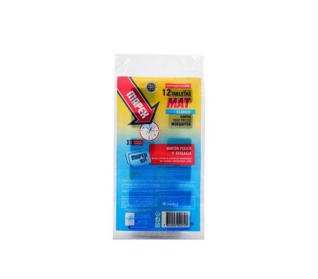 PASTILLA P/MOSQUITOS MAPEX MAT X12 UNDS BOLSITA