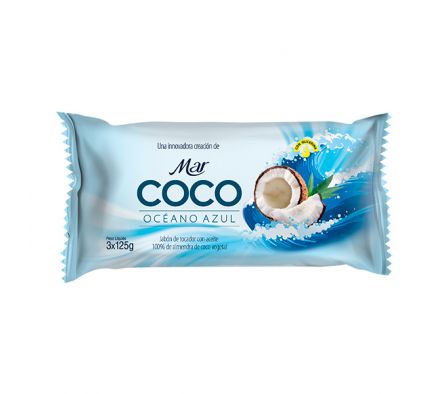 JABON TOCADOR MAR COCO OCEANO AZUL 3X125GR