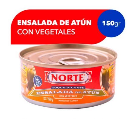 ENSALADA DE ATUN NORTE VEGETALES Y PICANTE 150GR
