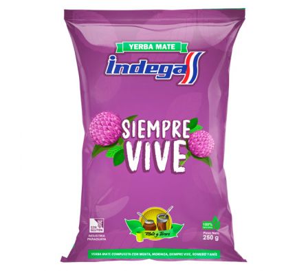 YERBA INDEGA SIEMPRE VIVE PLASTICO 250GR 