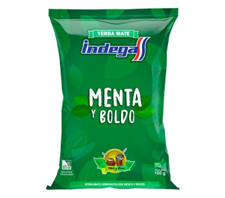 YERBA INDEGA MENTA BOLDO PLAST. 100GR
