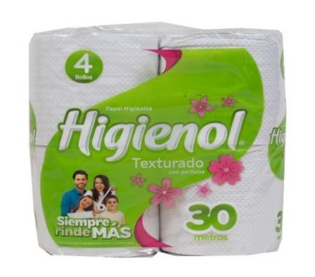PAPEL HIG. HIGIENOL PERFUMADO X 30 MTS 4 UNDS