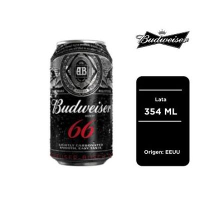 CERVEZA BUDWEISER 66 LATA 354CC X UN