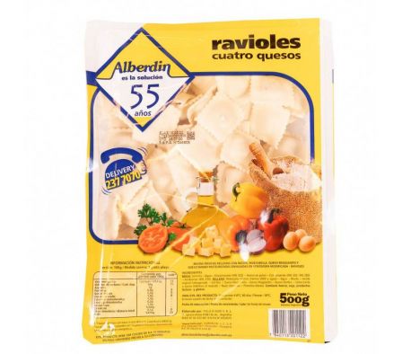 ALBERDIN RAVIOLES 4 QUESOS  X 500GR