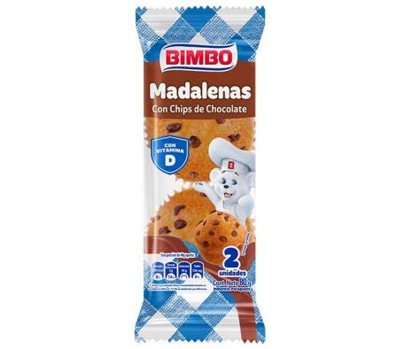 MADALENAS BIMBO C/CHIPS DE CHOCOLATE 80GR