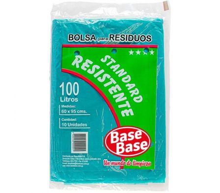 BOLSA P/RESIDUOS BASE BASE CELESTE 100 LT