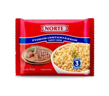 FIDEO INSTANTANEO NORTE SABOR A CARNE 74,3 GR