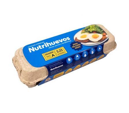 HUEVOS NUTRIHUEVOS TIPO A 12 UNID ECONOMICO.