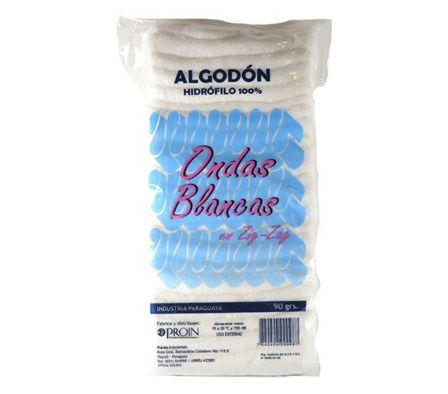 ALGODON HIDROFILA  ZIG ZAG 90 GR *10N