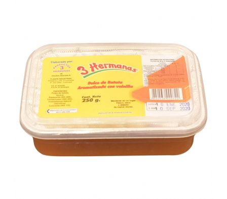 3 HERMANAS DULCE DE BATATA ENV.PLAST.250GR