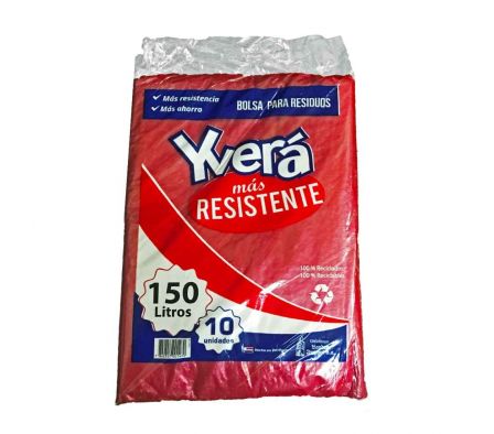 BOLSA DE RESIDUOS YBERA ROJO 150 LT REF ALL0010