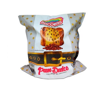 PAN DULCE ARCO IRIS CON CHIPS DE CHOCOLATE 700GR