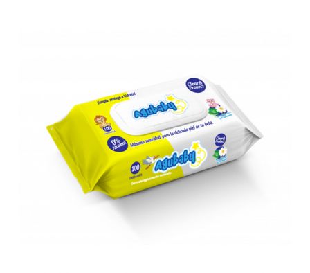 TOALLITAS HUMEDAS AGUBABY MANZANILLA 100 UNID
