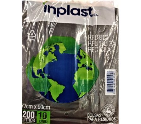 BOLSAS P/ RESIDUOS INPLAST 200L X10 UNIDADES 